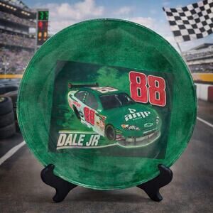 Dale Earnhardt Jr 88 AMP Energy Decorative Glass Plate NASCAR